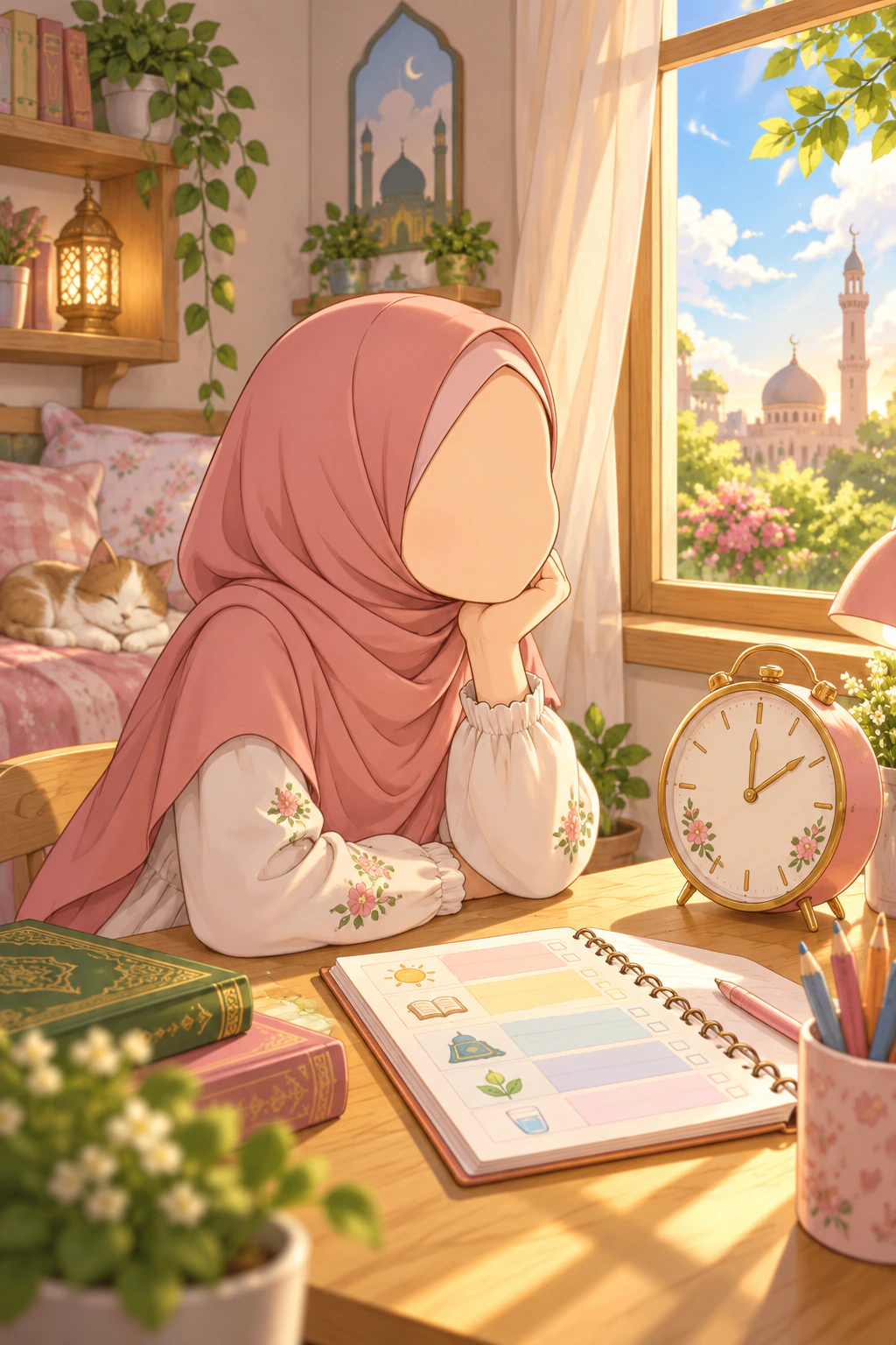 غلاف ساعة الأوقات الخمسة — سلسلة الكتب الإسلامية
